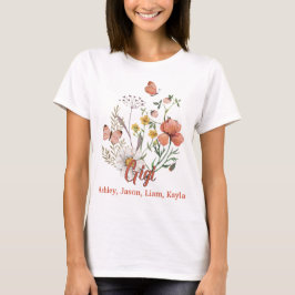 Gigi WildblomBlommigt Personlig Anpassningsbar T Shirt