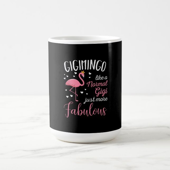 Gigimingo Rosa Flamingo Gigi Funny Grandma Kaffemugg (Center)