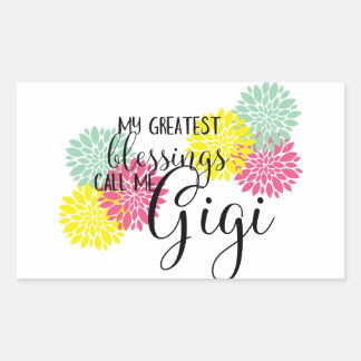 Gigis Blessings Rektangulärt Klistermärke