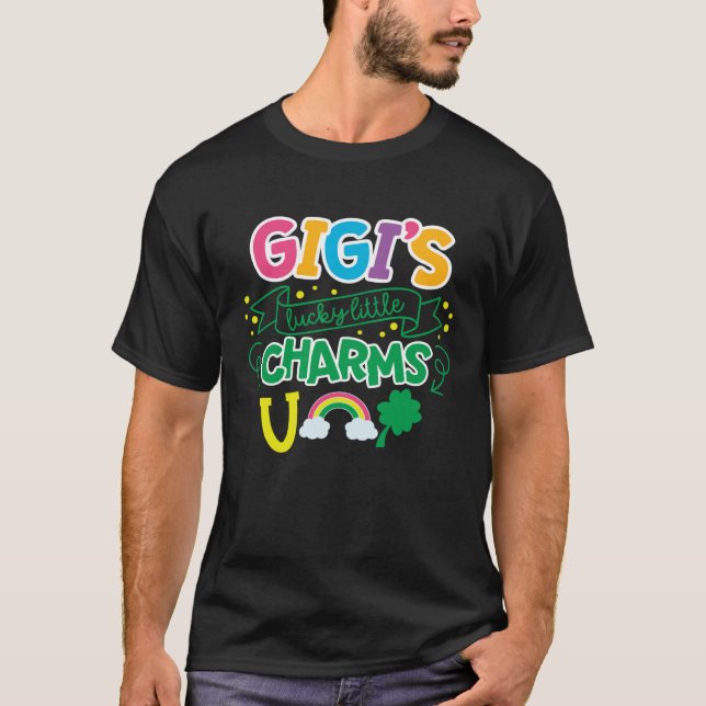 Gigi's Lucky Little Charms C Shamrock T Shirt (Framsida)