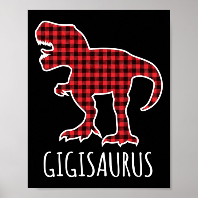 Gigisaurus Buffalo-rutig Dinosaur Rolig Matchande  Poster (Framsidan)