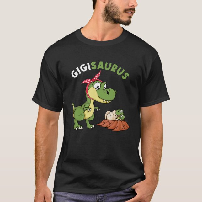 Gigisaurus Cute Gigi 4 Kids Dinosaur rex Mother s  T Shirt (Framsida)