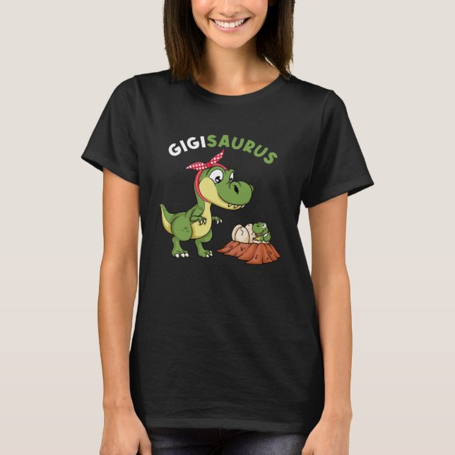 Gigisaurus Cute Gigi 4 Kids Dinosaur rex Mother s  T Shirt (Framsida)