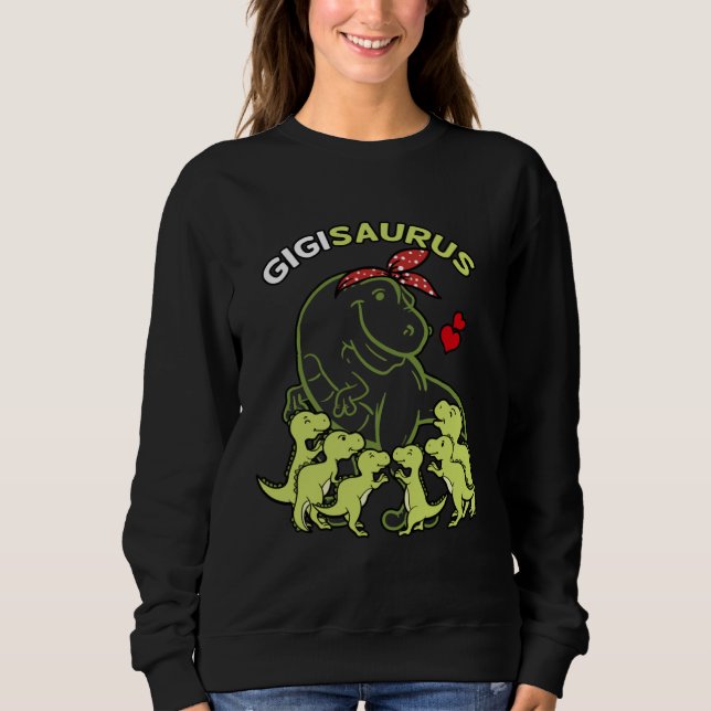 Gigisaurus Gigi 6 Kids Dinosaur Mother s Day T Shirt (Framsida)