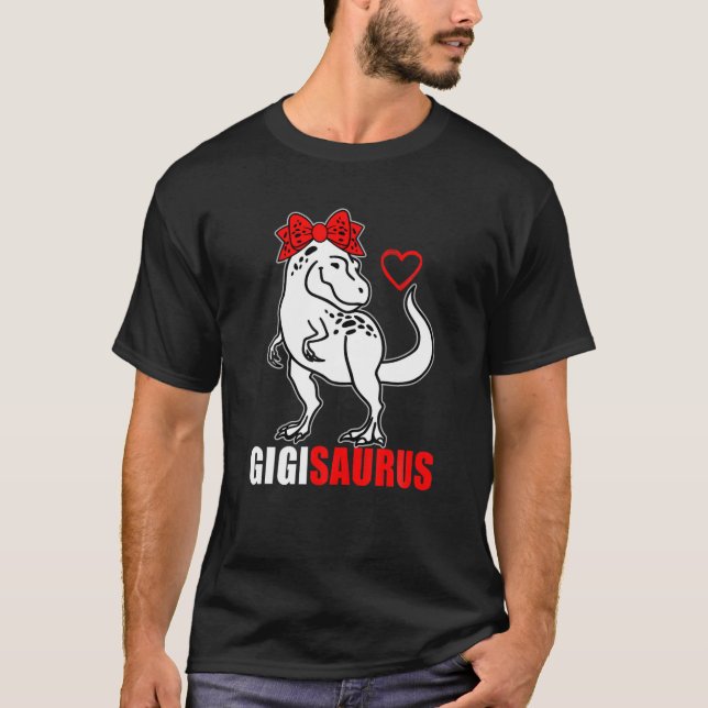 Gigisaurus Gigi Saurus Rex Mamma Mors dag Grandm T Shirt (Framsida)