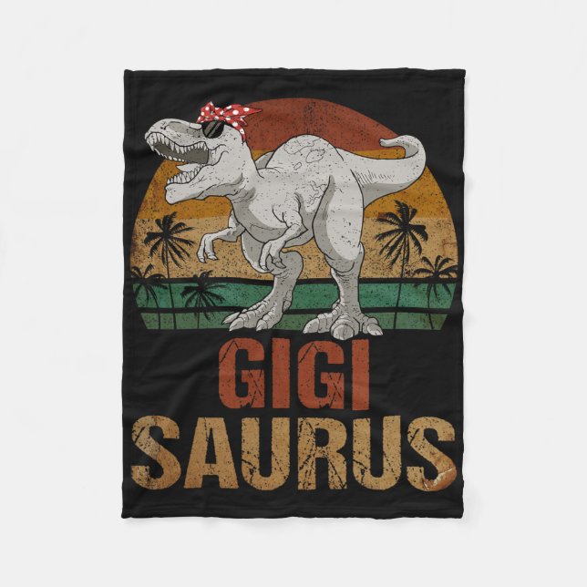 Gigisaurus T Rex Dinosaur Gigi Saurus Mors dag Fleecefilt (Framsidan)