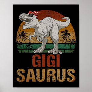 Gigisaurus T Rex Dinosaur Gigi Saurus Mors dag Poster
