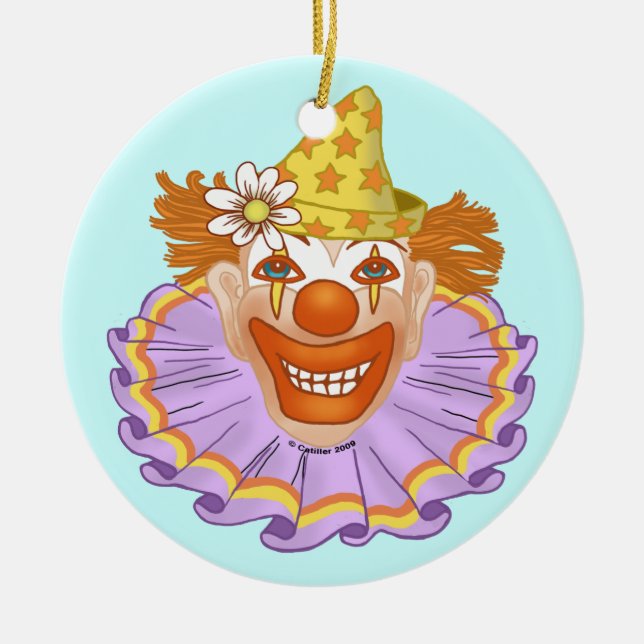 Gigo Clown prydnad Julgransprydnad Keramik (Framsidan)