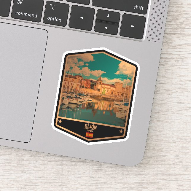 Gijón Klistermärken (Detalj)