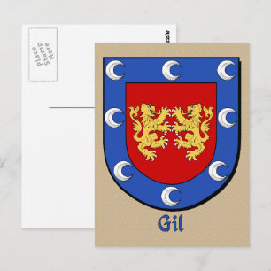 Gil Ancestral Heraldic Shield Vykort