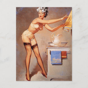 Gil Elvgren - Catcher i Öga - Vintage-stift Vykort