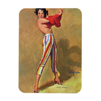 Gil Elvgren ♡ Vintage gör upp tjejen ♡ Magnet