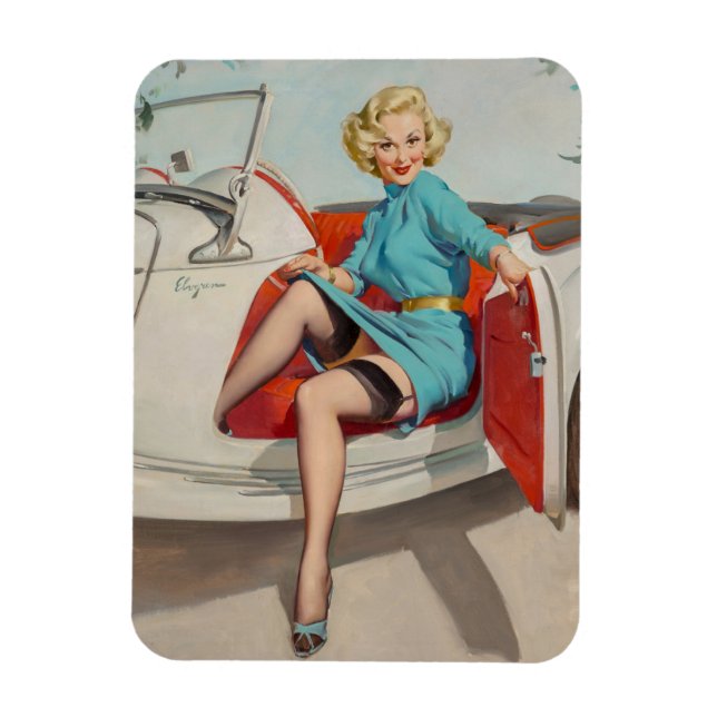 Gil Elvgren - Vintage-stift up girl art ♡ Magnet (Vertikal)