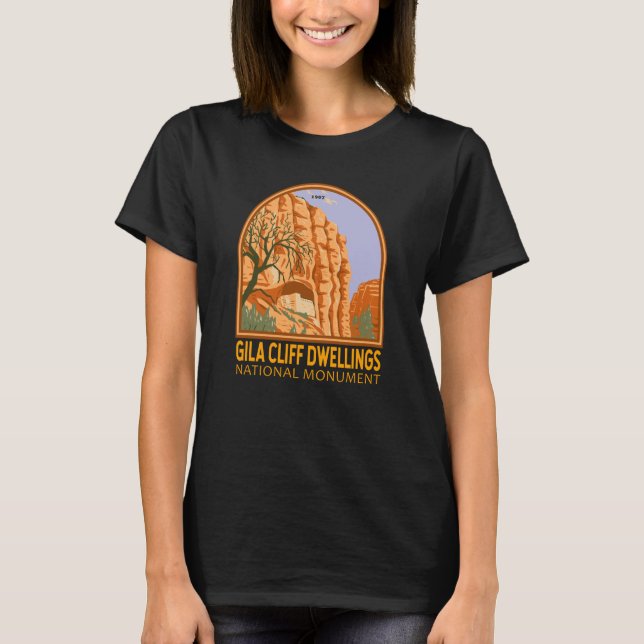 Gila Cliff Dwellings National Monument New mexico T Shirt (Framsida)