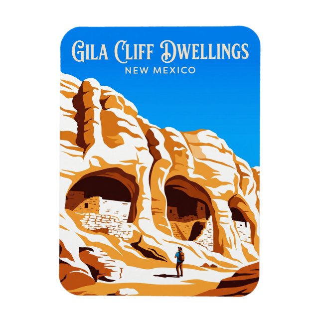 Gila Cliff Dwellings National Monument USA Magnet (Vertikal)