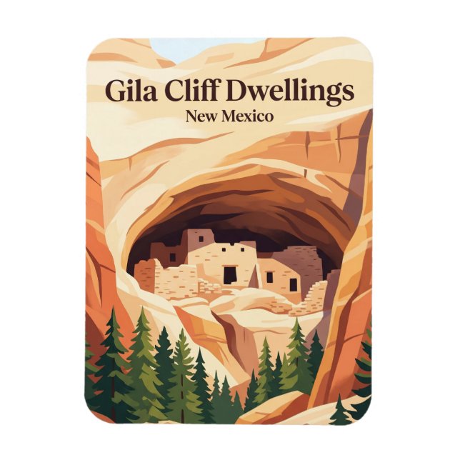 Gila Cliff Dwellings National Monument USA Magnet (Vertikal)