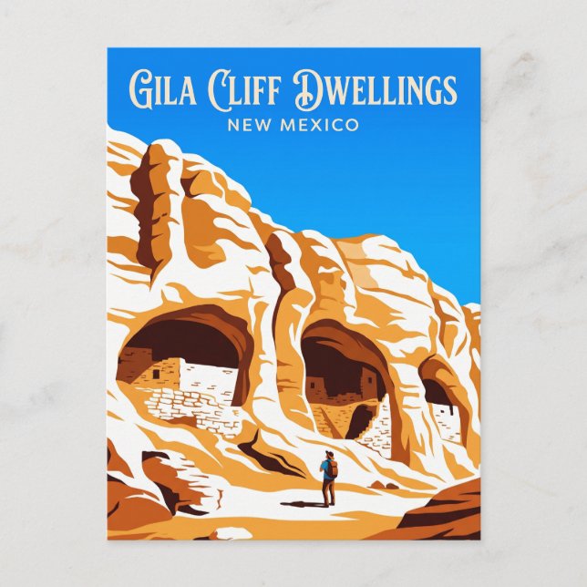 Gila Cliff Dwellings National Monument USA Vykort (Framsida)