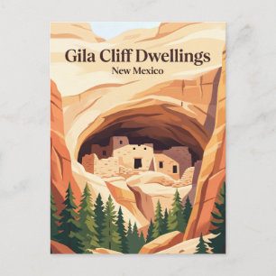 Gila Cliff Dwellings National Monument USA Vykort