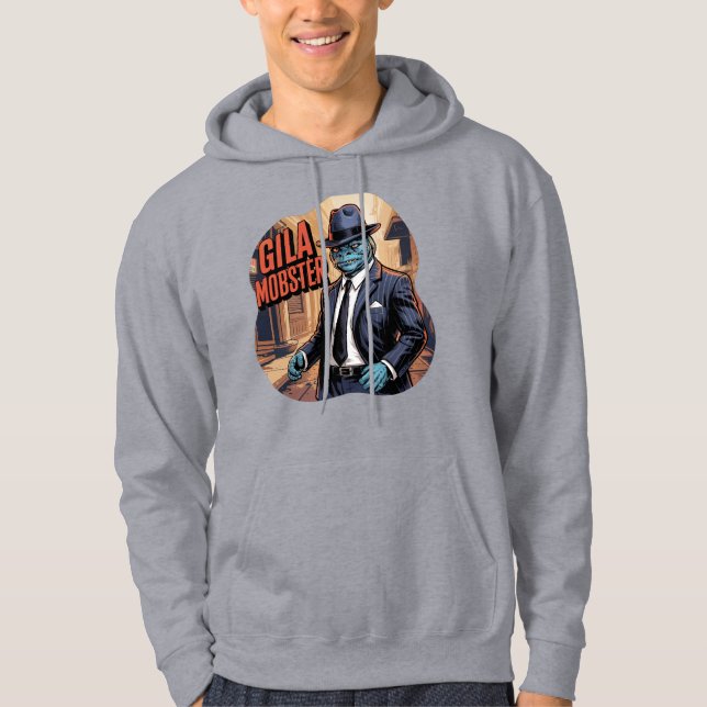 Gila Mobster Illustration Combo Creature Funny Hoodie (Framsida)
