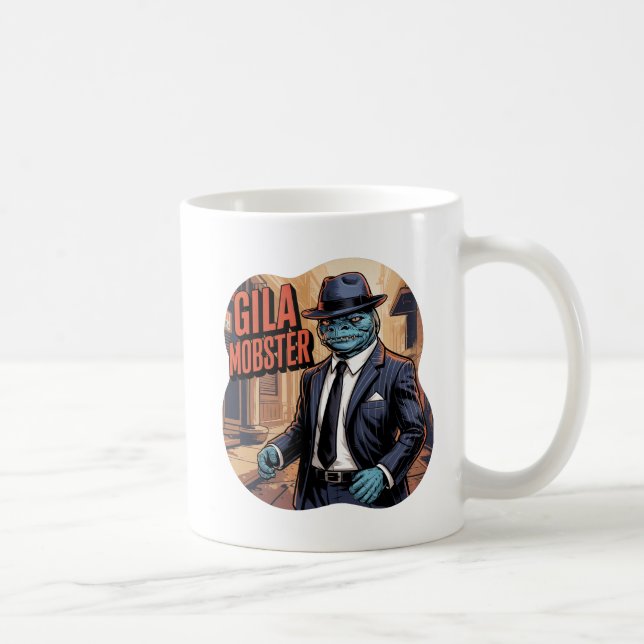 Gila Mobster Illustration Combo Creature Funny Kaffemugg (Höger)