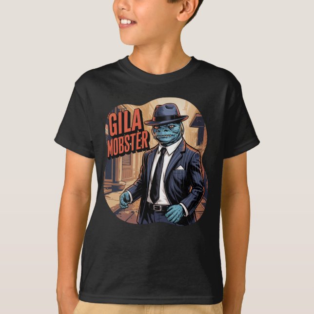 Gila Mobster Illustration Combo Creature Funny T Shirt (Framsida)