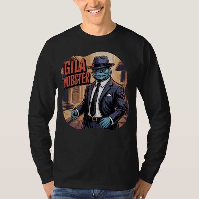 Gila Mobster Illustration Combo Creature Funny T Shirt (Framsida)