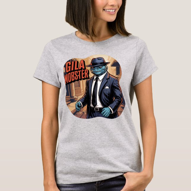 Gila Mobster Illustration Combo Creature Funny T Shirt (Framsida)