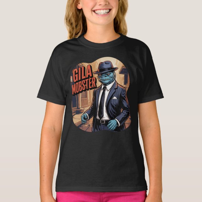 Gila Mobster Illustration Combo Creature Funny T Shirt (Framsida)