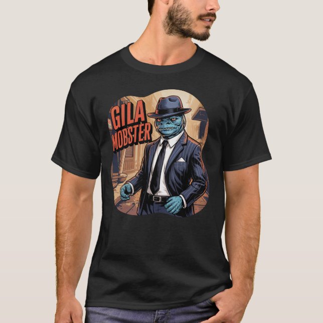 Gila Mobster Illustration Combo Creature Funny T Shirt (Framsida)