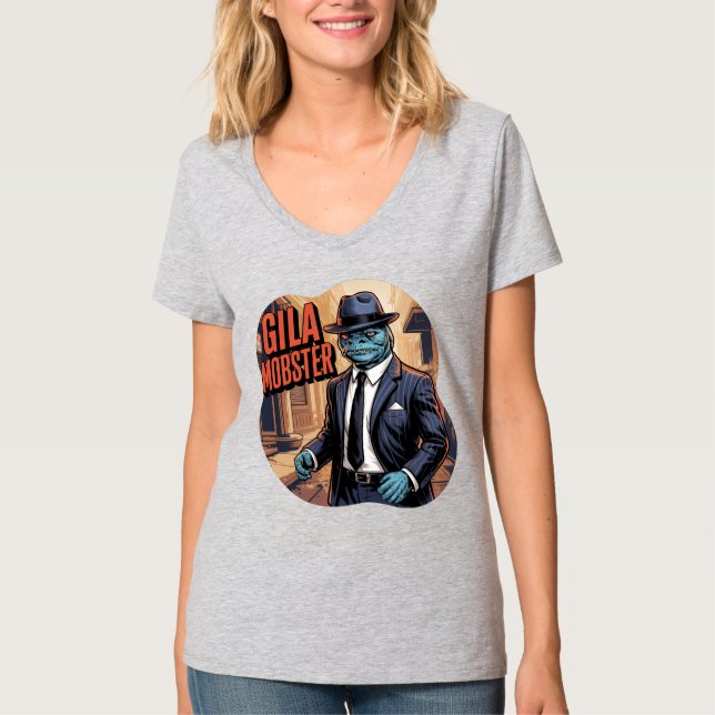 Gila Mobster Illustration Combo Creature Funny T Shirt (Framsida)