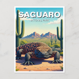 Gila Monster Saguaro nationalpark Souvenir Vykort