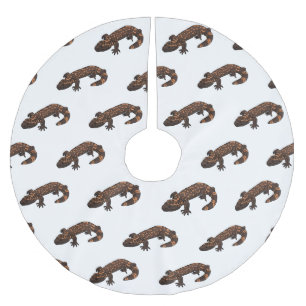 Gila monsterets tecknad illustration julgransmatta borstad polyester