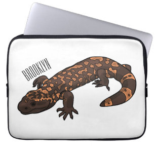 Gila monsterets tecknad illustration laptop fodral