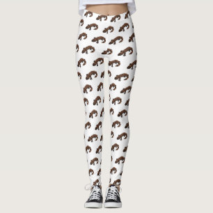 Gila monsterets tecknad illustration leggings