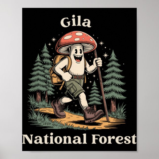 Gila National Forest New Mexico Vandring Svamp Va Poster (Framsidan)
