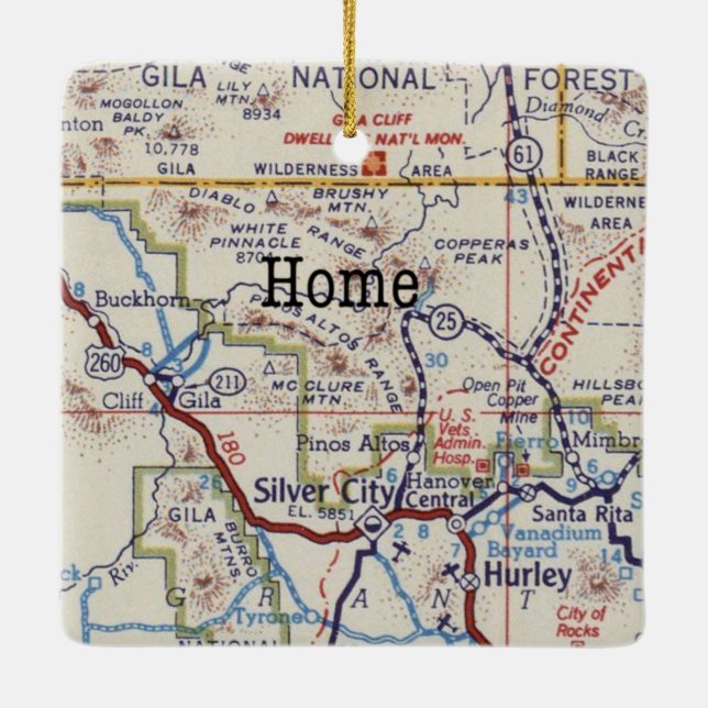 Gila National Forest Silver City jul Ornamen Julgransprydnad Keramik (Baksida)
