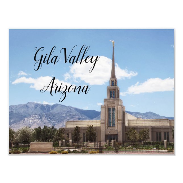 Gila Valley Arizona Temple Fototryck (Framsidan)