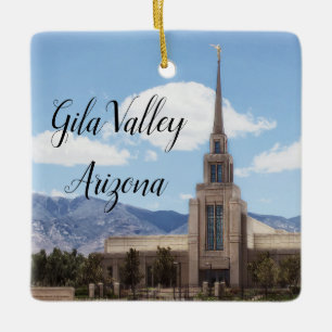 Gila Valley Arizona Temple Julgransprydnad Keramik