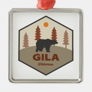 Gila Wilderness New mexico Bear Julgransprydnad Metall