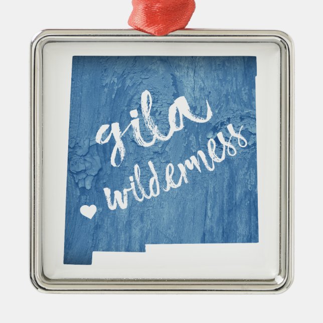 Gila Wilderness New mexico Wood Grain Julgransprydnad Metall (Framsidan)