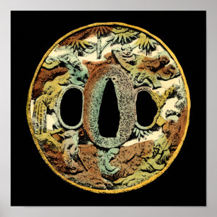 Gilad Asian Medallion av Vision Studio Poster