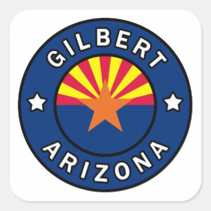Gilbert Arizona Fyrkantigt Klistermärke