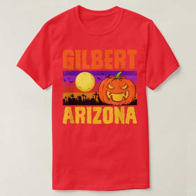 Gilbert Arizona Happy halloween Party Local City P T Shirt (Design framsida)