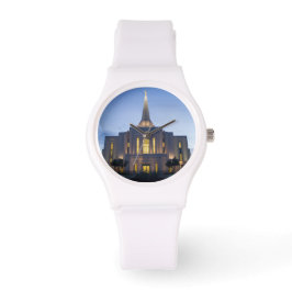 Gilbert Arizona LDS Temple White Silicon Watch Armbandsur