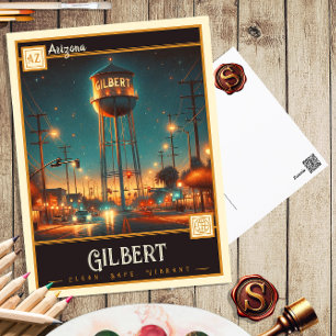 Gilbert, Arizona Postkort för Vintage Vykort