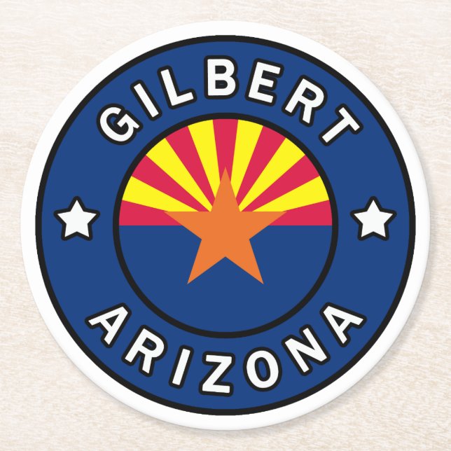 Gilbert Arizona Underlägg Papper Rund (Framsidan)