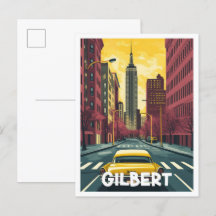 Gilbert Arizona USA Vintage resor Illustration