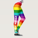 Gilbert Baker Gay pride Flagga Personal Text Leggings<br><div class="desc">Anpassa texten,  storlek och  i mönster</div>