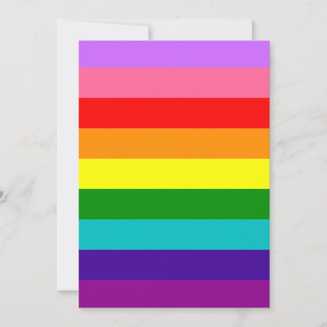 Gilbert Baker’s 9-Stripe Rainbow Flag Inbjudningar (Framsida)