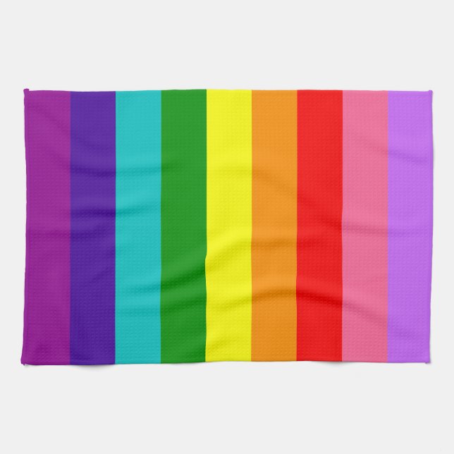 Gilbert Baker’s 9-Stripe Rainbow Flag Kökshandduk (Horisontell)